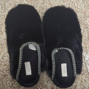 Kooba Plush Black Women's Slippers